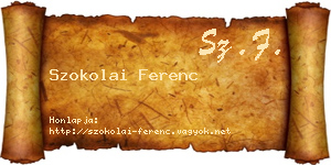 Szokolai Ferenc névjegykártya